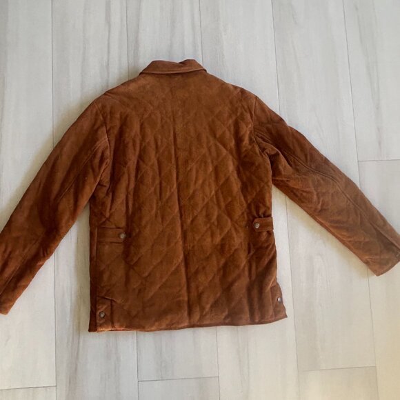 Peter Millar Men's Crown Suede Quilted Coat Jacket Whiskey Brown MF24Z08 $1295 - Picture 14 of 14